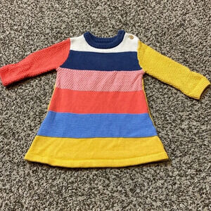 Nutmeg (UK) Knit Color Block Striped Jumper Dress